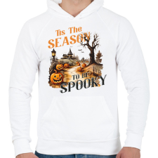 PRINTFASHION Vintage halloween - Férfi kapucnis pulóver - Fehér férfi pulóver, kardigán