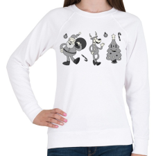 PRINTFASHION Vintage karácsony - Női pulóver - Fehér női pulóver, kardigán