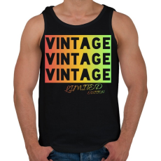 PRINTFASHION VINTAGE limited edition  - Férfi atléta - Fekete