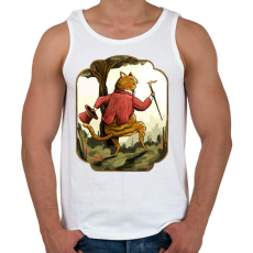 PRINTFASHION Vintage macska - Férfi atléta - Fehér