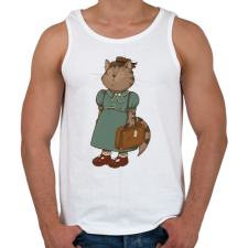 PRINTFASHION Vintage macska - Férfi atléta - Fehér atléta, trikó