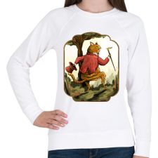 PRINTFASHION Vintage macska - Női pulóver - Fehér női pulóver, kardigán