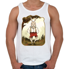 PRINTFASHION Vintage nyúl - Férfi atléta - Fehér