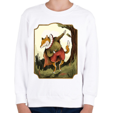PRINTFASHION Vintage róka - Gyerek pulóver - Fehér