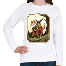 PRINTFASHION Vintage róka - Női pulóver - Fehér női pulóver, kardigán