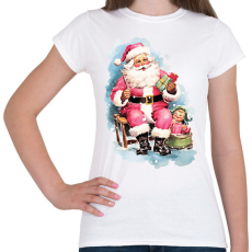 PRINTFASHION Vintage télapó - Női póló - Fehér