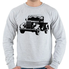PRINTFASHION Vintage truck - Férfi pulóver - Sport szürke
