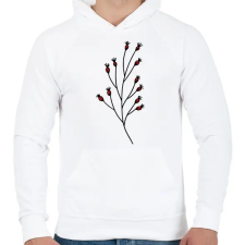 PRINTFASHION virág-003 - Férfi kapucnis pulóver - Fehér férfi pulóver, kardigán