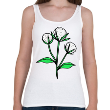 PRINTFASHION virág-004 - Női atléta - Fehér női trikó
