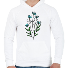 PRINTFASHION virág-005 - Férfi kapucnis pulóver - Fehér férfi pulóver, kardigán