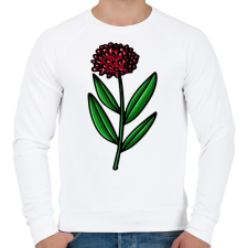 PRINTFASHION virág-009 - Férfi pulóver - Fehér férfi pulóver, kardigán