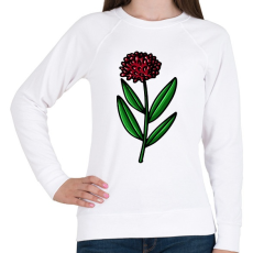 PRINTFASHION virág-009 - Női pulóver - Fehér