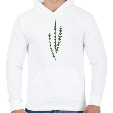 PRINTFASHION virág-010 - Férfi kapucnis pulóver - Fehér