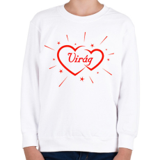 PRINTFASHION Virág - Gyerek pulóver - Fehér