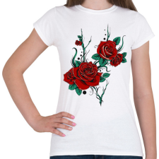 PRINTFASHION Virág - Női póló - Fehér női póló