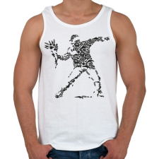 PRINTFASHION Virág vandalizmus - Férfi atléta - Fehér atléta, trikó