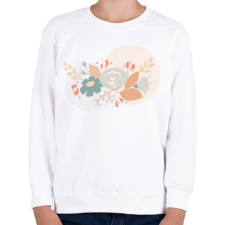 PRINTFASHION Virágcsokor Rajz - Gyerek pulóver - Fehér gyerek pulóver, kardigán