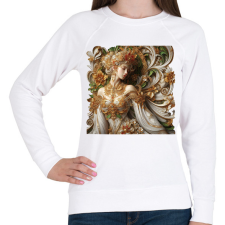 PRINTFASHION Virágkirálynő - Női pulóver - Fehér női pulóver, kardigán