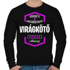 PRINTFASHION Virágkötő prémium minőség - Férfi pulóver - Fekete