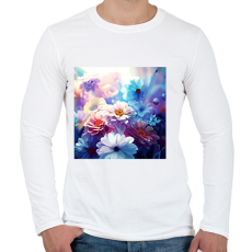 PRINTFASHION virágok 1 - Férfi hosszú ujjú póló - Fehér