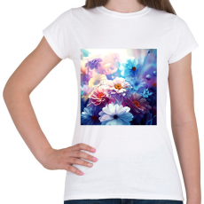 PRINTFASHION virágok 1 - Női póló - Fehér