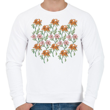 PRINTFASHION Virágok - Férfi pulóver - Fehér férfi pulóver, kardigán