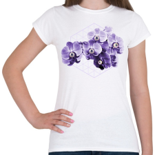 PRINTFASHION Virágok szemmel - Női póló - Fehér női póló