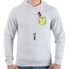 PRINTFASHION Virágöntözés - Férfi kapucnis pulóver - Sport szürke