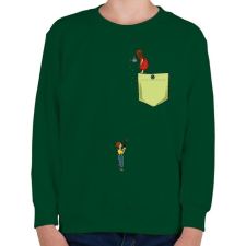 PRINTFASHION Virágöntözés - Gyerek pulóver - Sötétzöld gyerek pulóver, kardigán