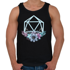 PRINTFASHION Virágos D20 - Férfi atléta - Fekete