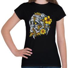 PRINTFASHION Virágos múmia - Női póló - Fekete női póló
