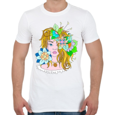 PRINTFASHION Virágtündér - Férfi póló - Fehér