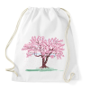 PRINTFASHION Virágzó cseresznyefa - Sportzsák, Tornazsák - Fehér