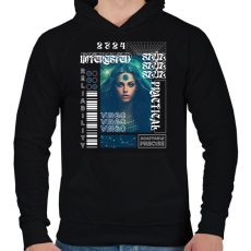 PRINTFASHION Virgo - Streetwear style - Férfi kapucnis pulóver - Fekete