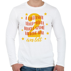 PRINTFASHION Virgonc baba - Számmal - Férfi hosszú ujjú póló - Fehér