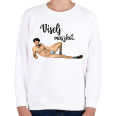 PRINTFASHION Viselj maszkot - Gyerek pulóver - Fehér