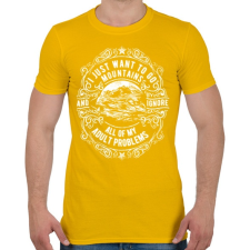 PRINTFASHION Vissza a hegyekbe - Férfi póló - Sárga férfi póló
