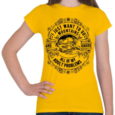 PRINTFASHION Vissza a hegyekbe - Női póló - Sárga női póló