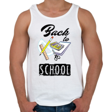 PRINTFASHION vissza a suliba - Férfi atléta - Fehér