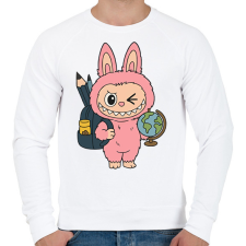 PRINTFASHION Vissza a suliba Labubu - Férfi pulóver - Fehér férfi pulóver, kardigán