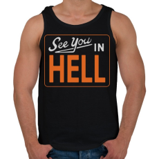 PRINTFASHION Viszlát a pokolban - Férfi atléta - Fekete