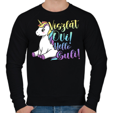 PRINTFASHION Viszlát ovi hello suli - Férfi pulóver - Fekete férfi pulóver, kardigán