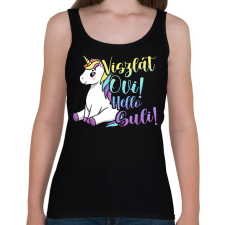 PRINTFASHION Viszlát ovi hello suli - Női atléta - Fekete női trikó