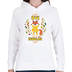 PRINTFASHION Viszlát ovi most már iskolás vagyok - Női kapucnis pulóver - Fehér
