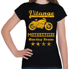 PRINTFASHION vitange motorcycle racing team - Női póló - Fekete női póló