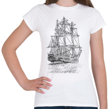 PRINTFASHION Vitorlás Hajó - Női póló - Fehér női póló