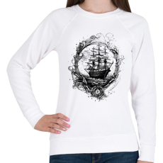 PRINTFASHION Vitorlás hajó - Női pulóver - Fehér