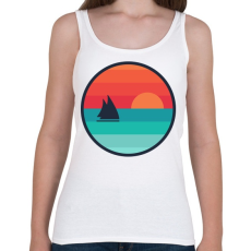 PRINTFASHION Vitorlás naplementében - Női atléta - Fehér