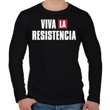 PRINTFASHION Viva la resistencia - Férfi hosszú ujjú póló - Fekete férfi póló