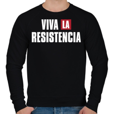 PRINTFASHION Viva la resistencia - Férfi pulóver - Fekete